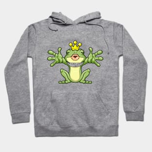 Frog as Frog king with Crown Hoodie